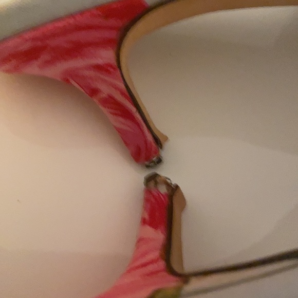 Kate Spade Rose Pattern Kitten Heel Mules sz 8.5 - Picture 7 of 7